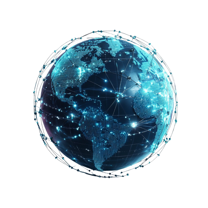 Global network connection graphic